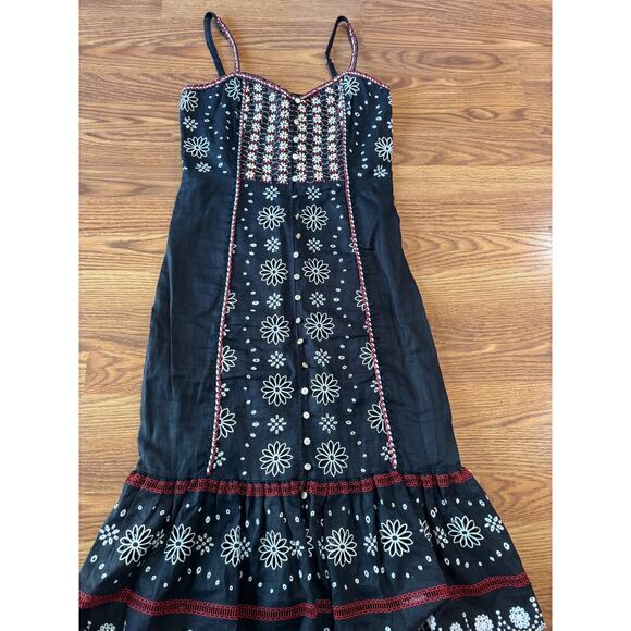 Veronica Beard black Giuliana Beaded Linen Dress size 6 ( small) - Picture 12 of 14